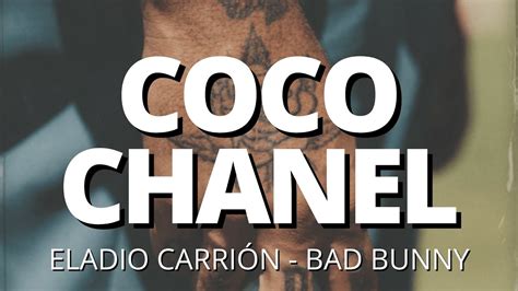 eladio coco chanel letra|coco chanel lyrics bad bunny.